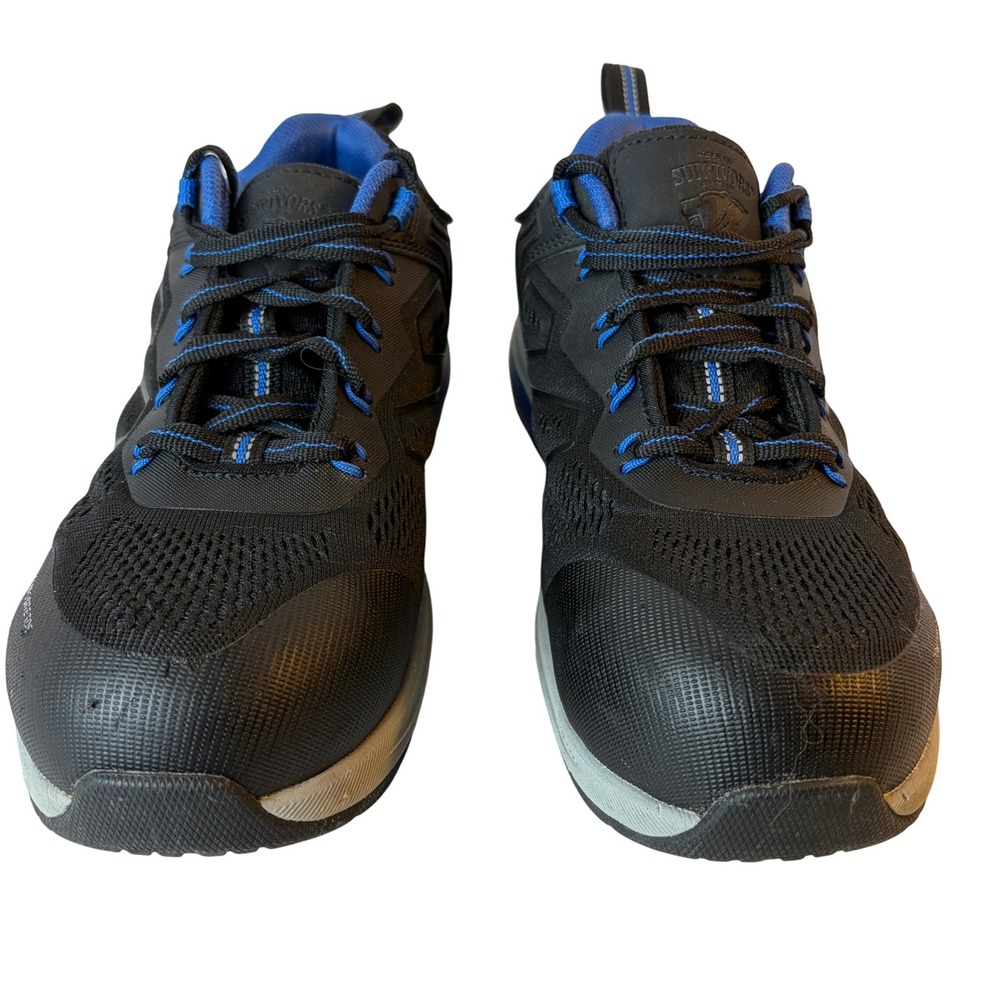 Herman Survivors Cassle Womens 7 Composite Toe Safety Work Shoes Black Blue